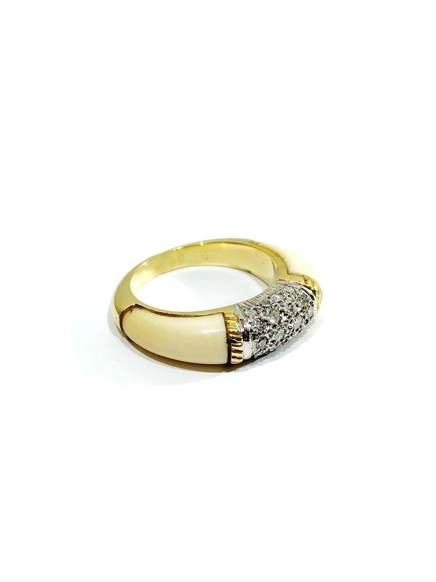 Ivory Gold And Diamond Ring-photo-5