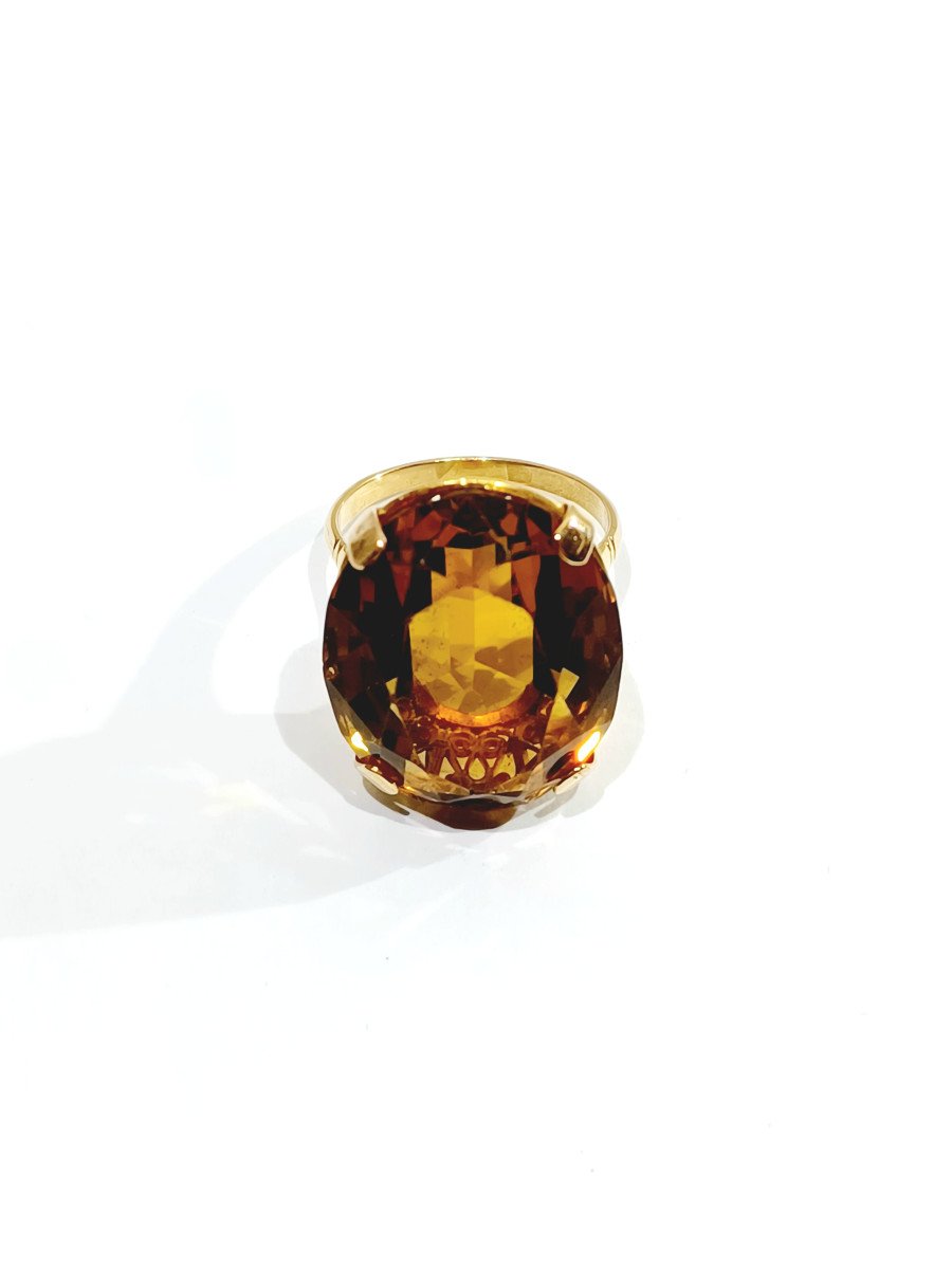 Gold Ring Set With A Citrine-photo-1