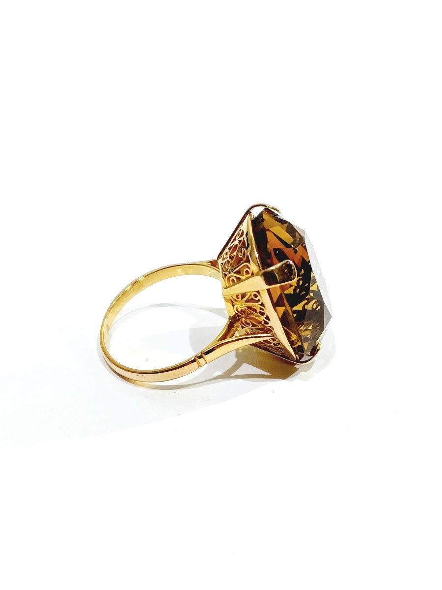 Gold Ring Set With A Citrine-photo-3