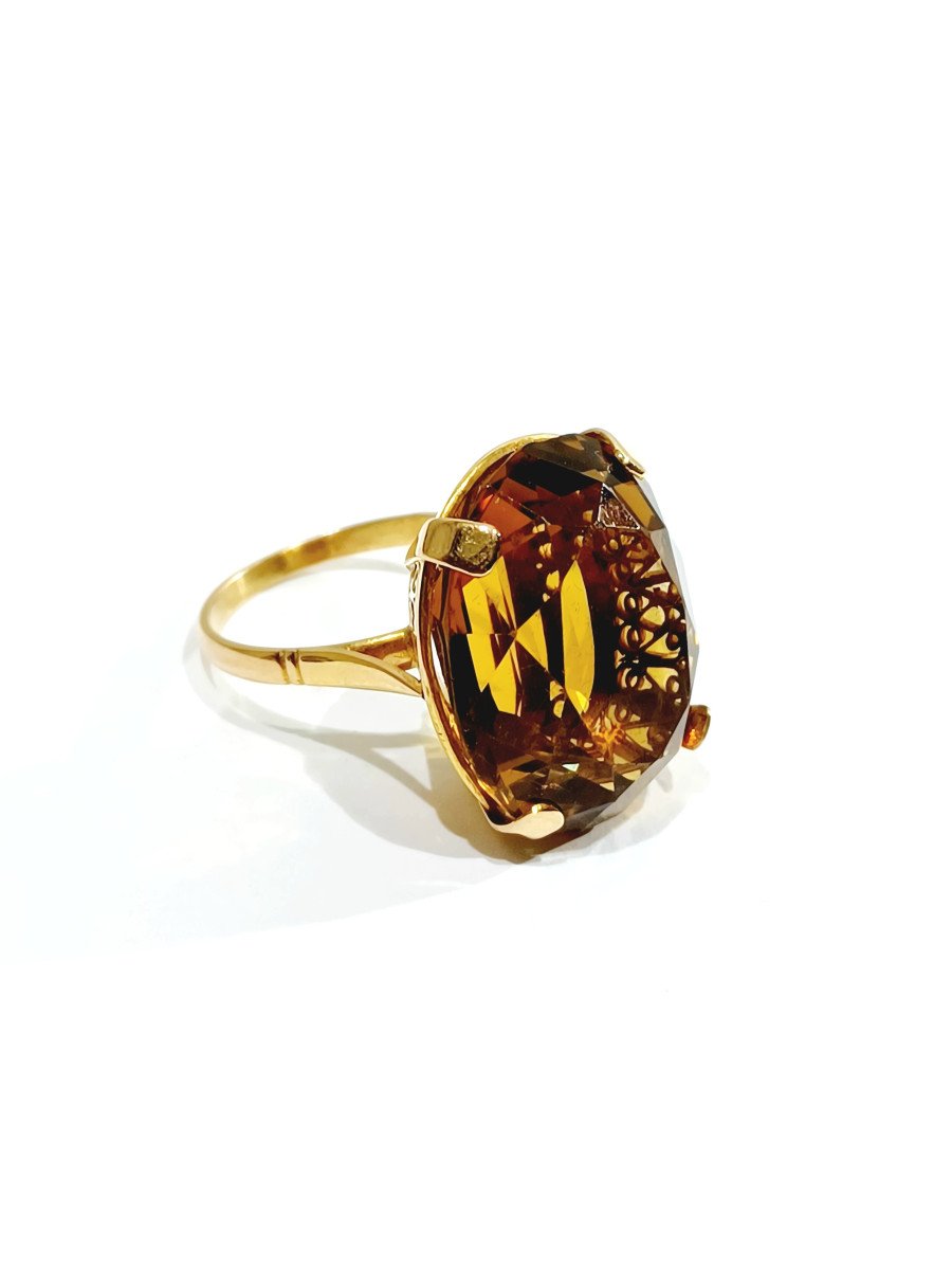 Gold Ring Set With A Citrine-photo-5
