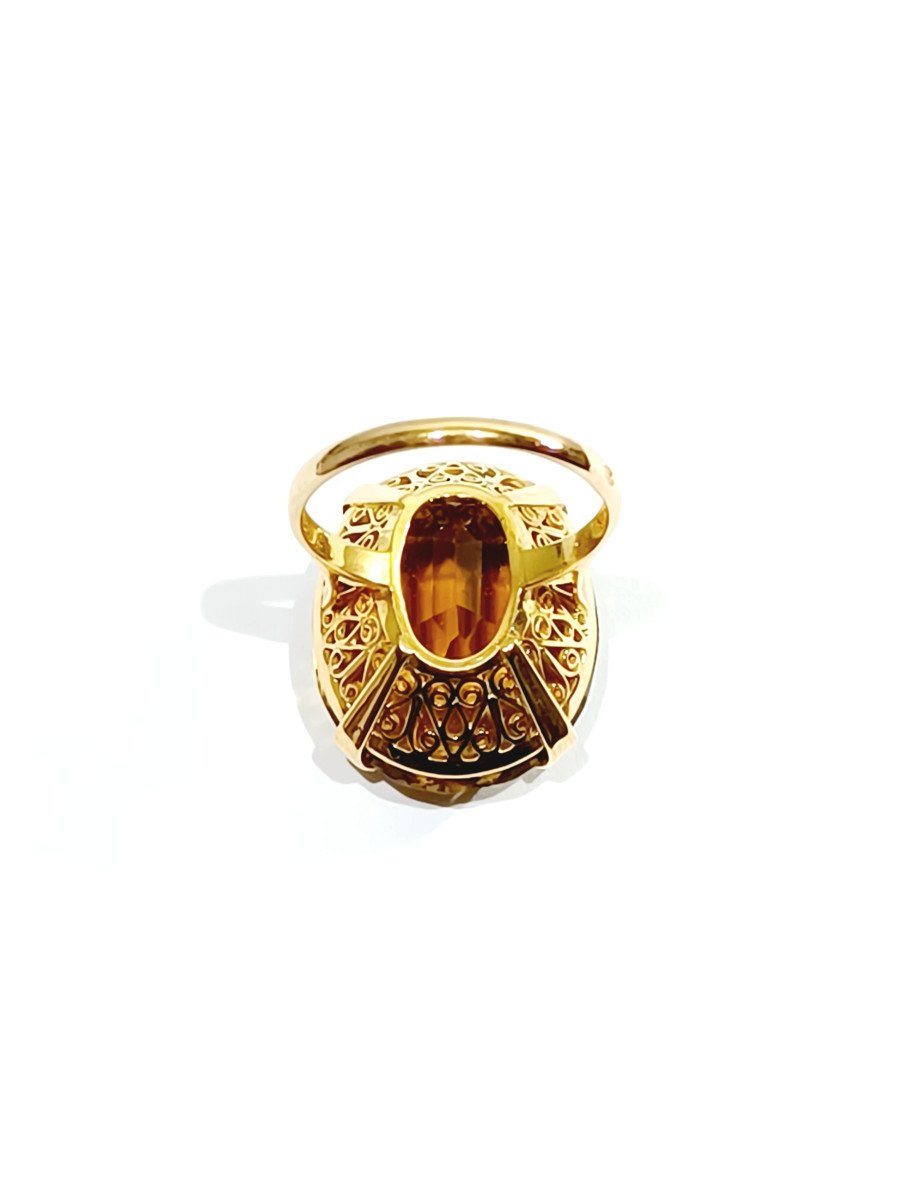 Gold Ring Set With A Citrine-photo-6