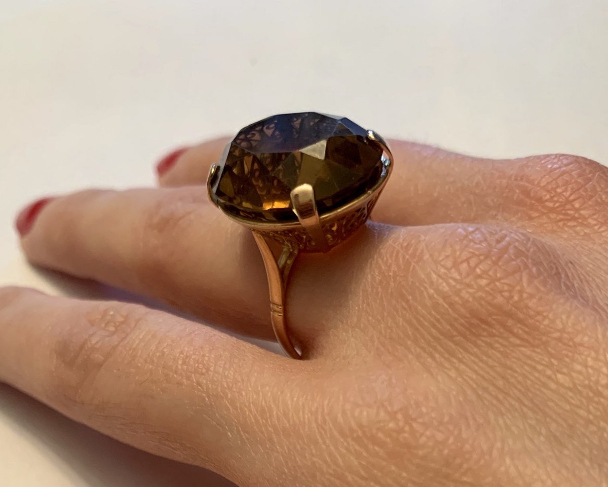 Gold Ring Set With A Citrine-photo-8