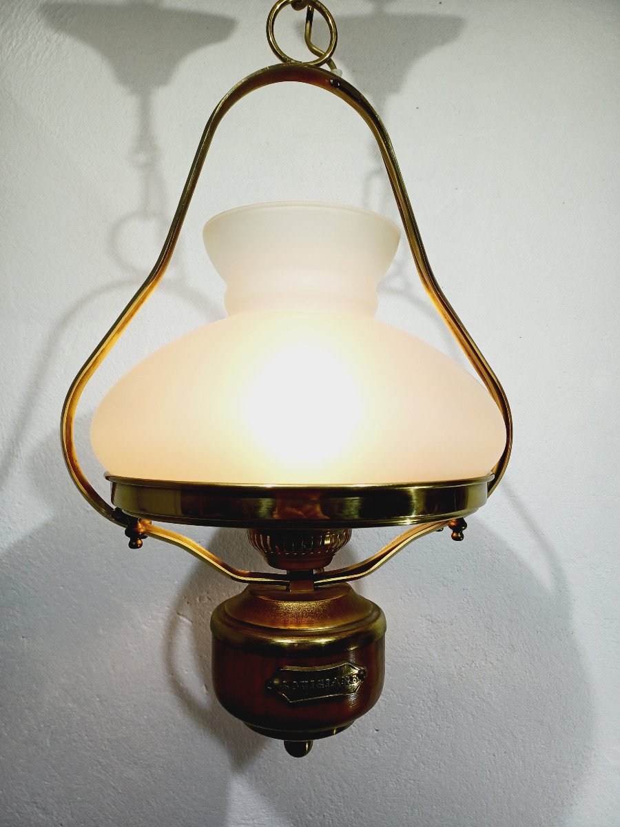 Marine Bronze And Wood Pendant Lamp -photo-2