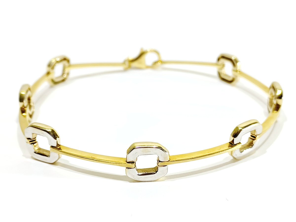 Bracelet In Yellow And White Gold