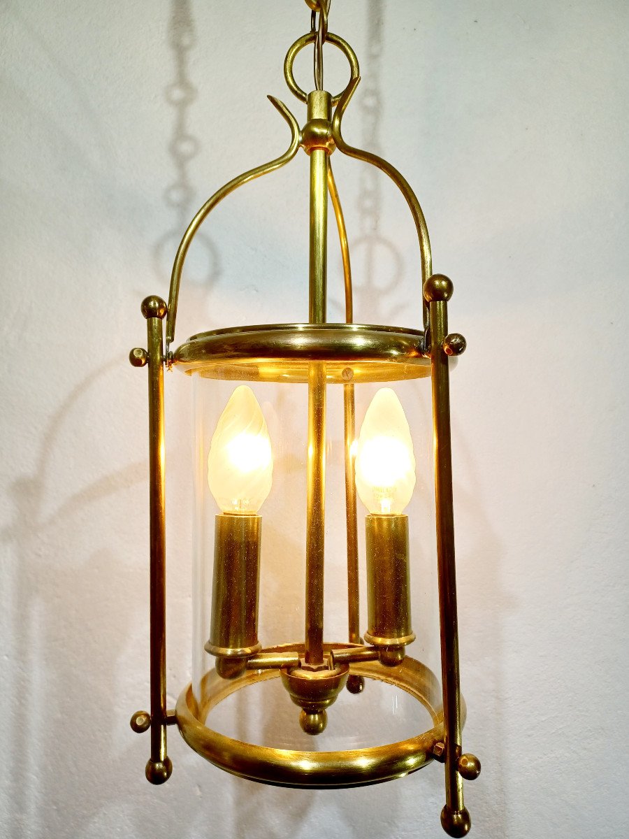 Lantern With 2 Lights In Bronze-photo-2