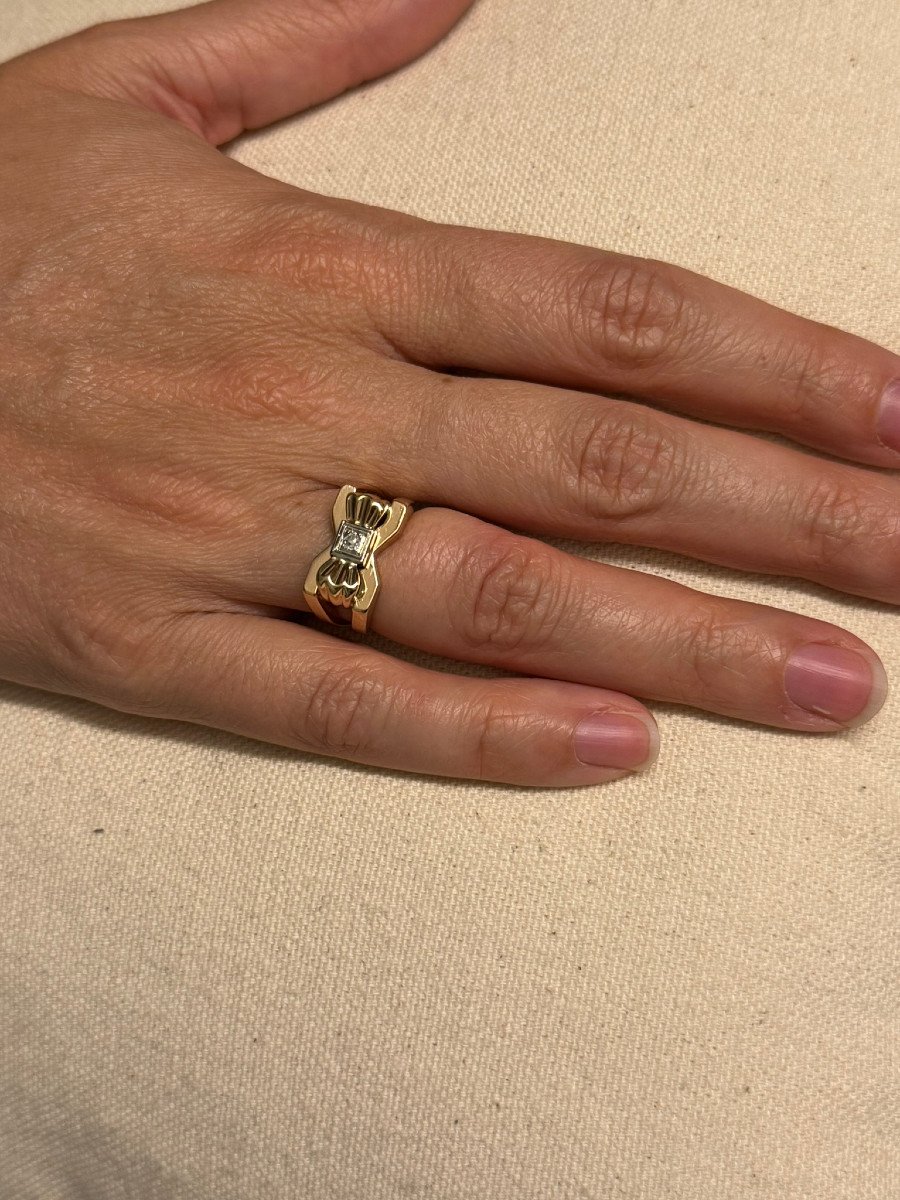 Gold Bow Tie Ring -photo-8
