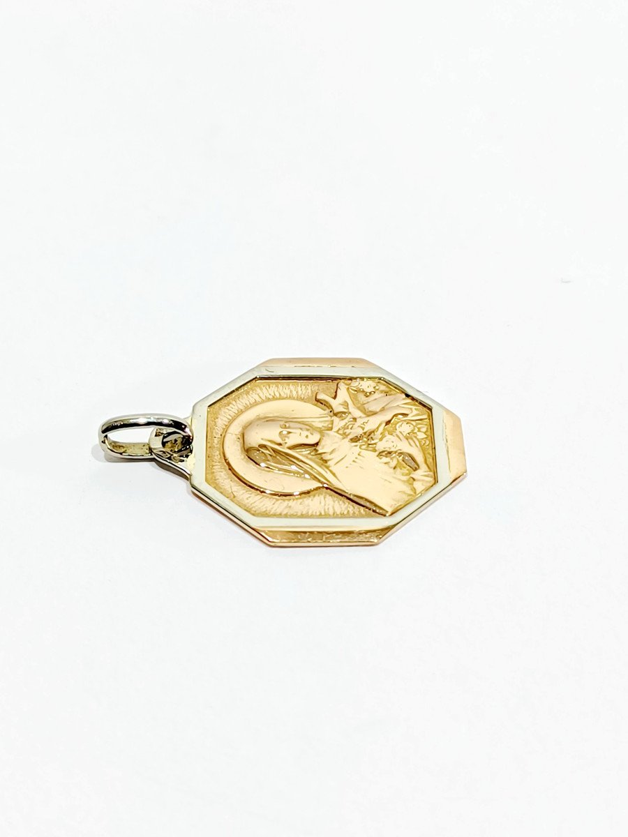 Medal Of The Virgin In Rose And Platinum-photo-1