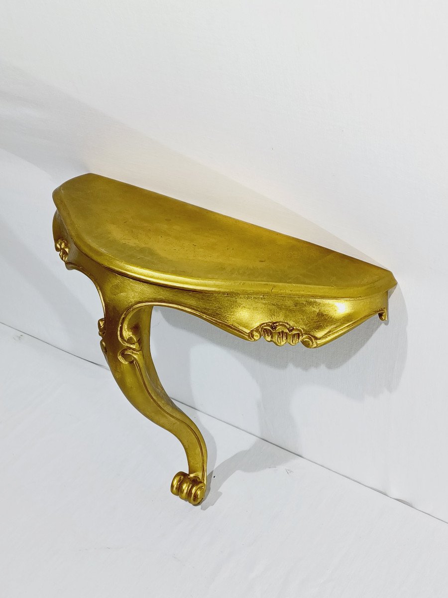 Louis XV Style Golden Console-photo-4