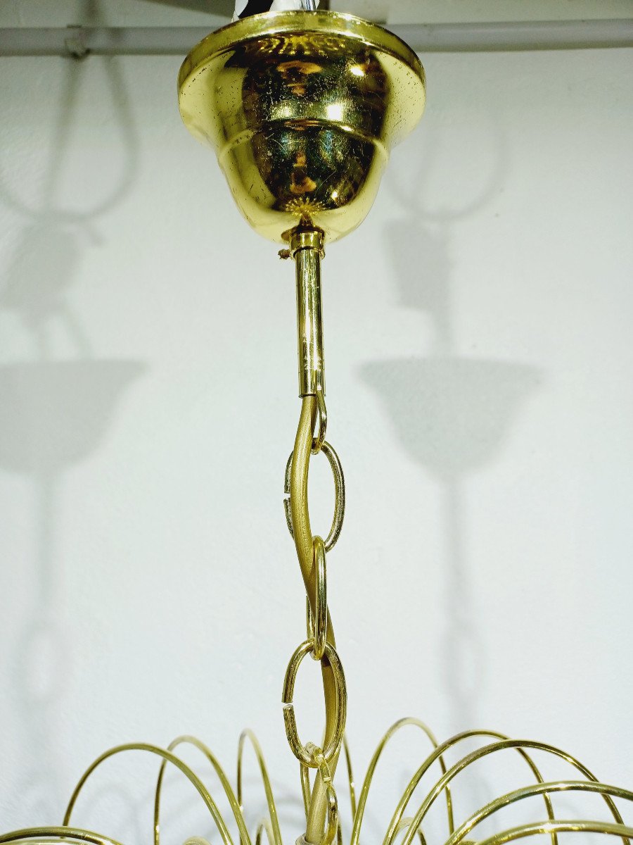 Murano Chandelier Pink Crystal Drops-photo-2