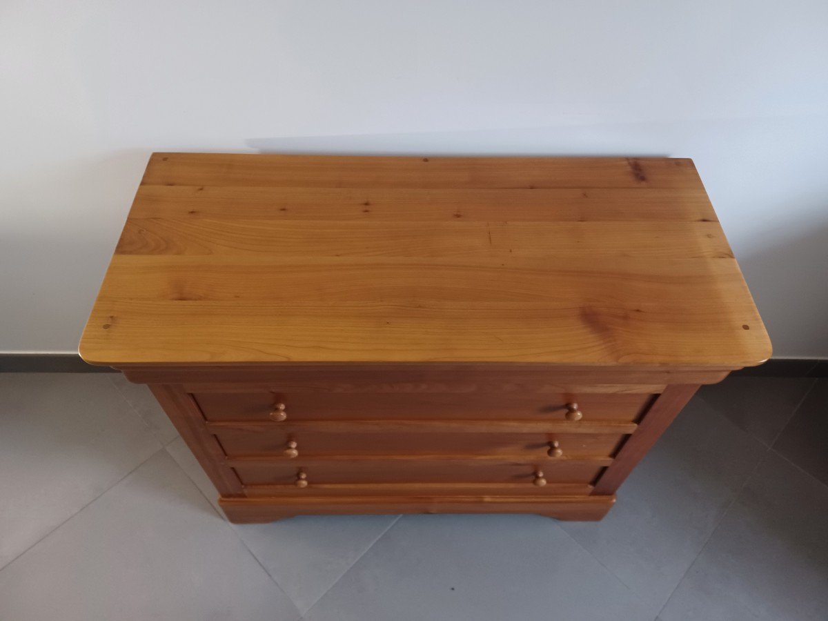 Commode En Merisier à Quatre Tiroirs -photo-2