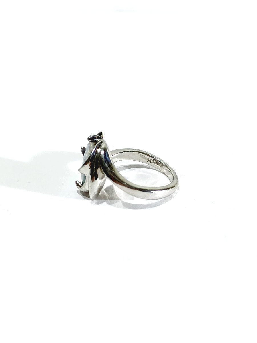 Bague Or Blanc Et Opale -photo-3