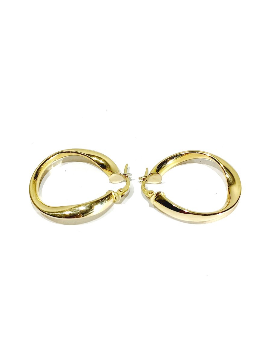 Paire De Boucles d&#039;Oreilles Cr&eacute;ole En Or-photo-1