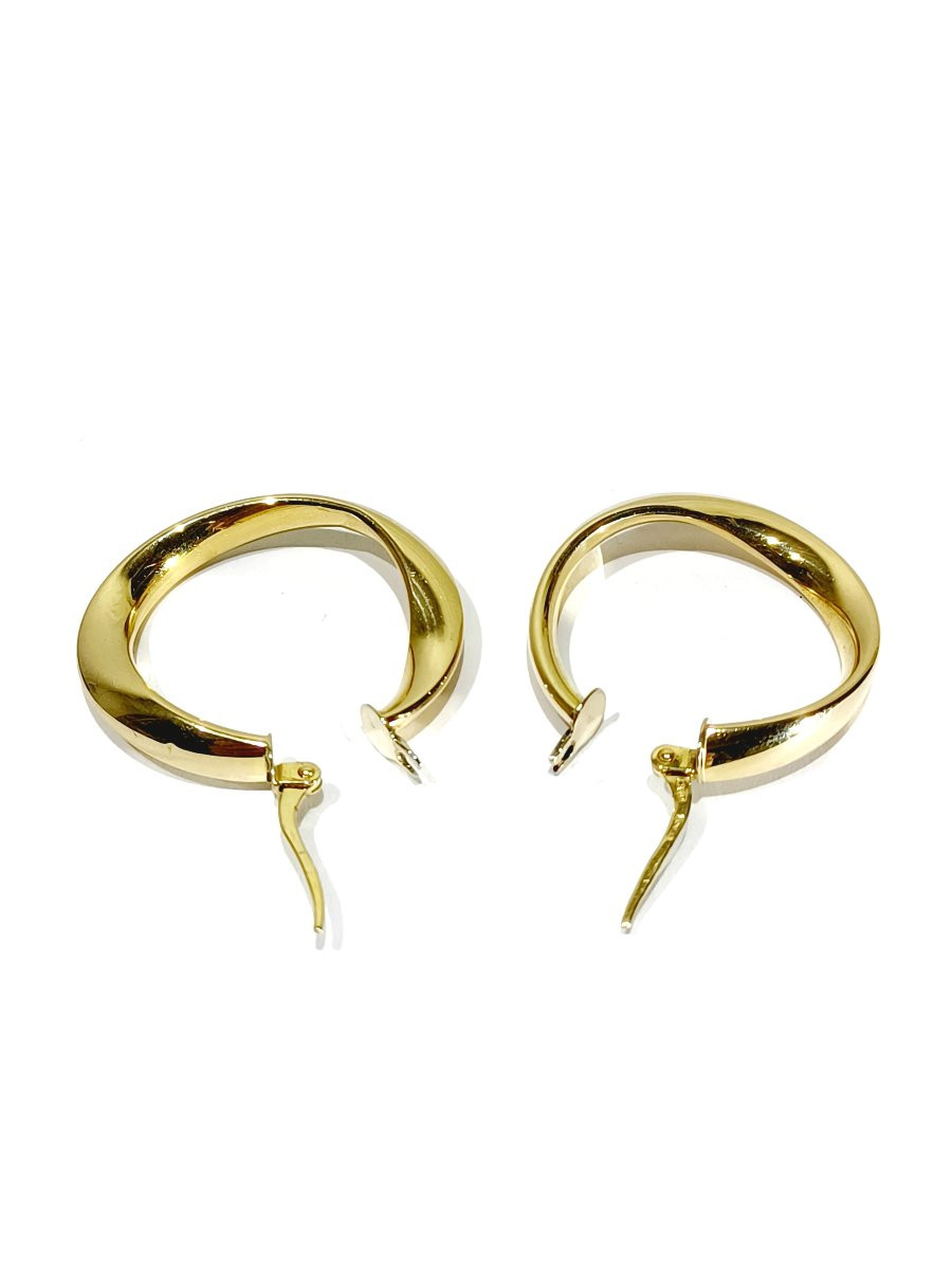Paire De Boucles d&#039;Oreilles Cr&eacute;ole En Or-photo-2