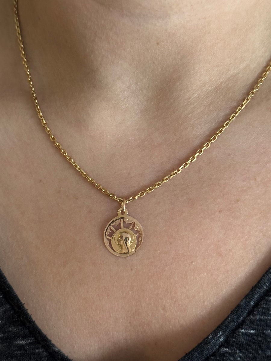 Médaille En Or Rose De La Vierge -photo-6