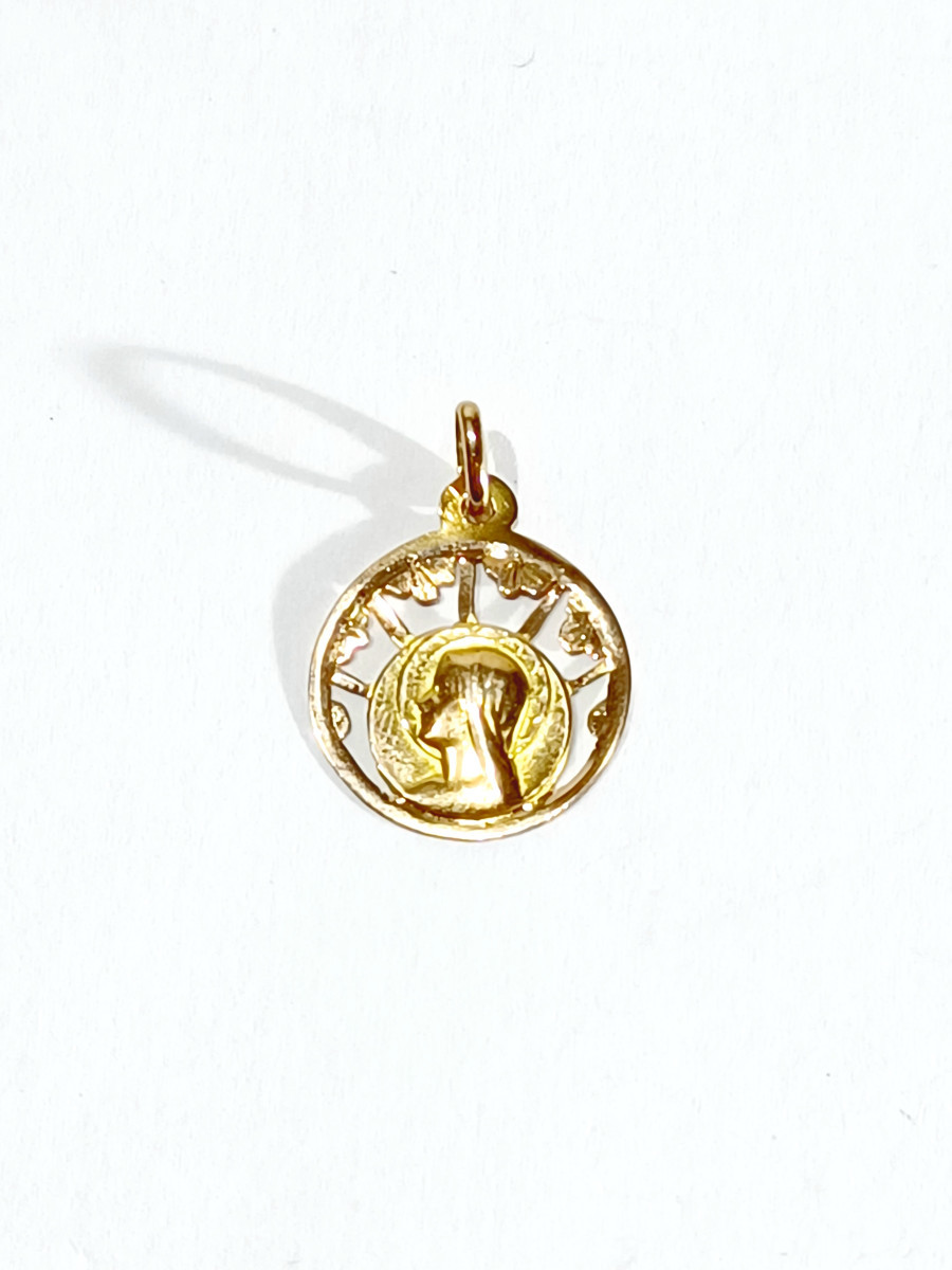 Médaille En Or Rose De La Vierge 