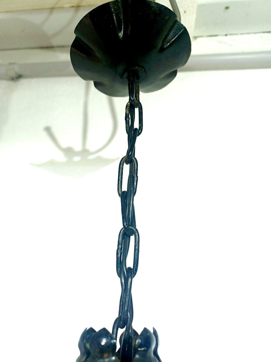 Small 1-light Wrought Iron Lantern-photo-2