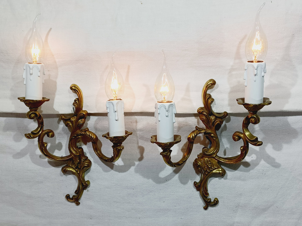 Pair Of St. Louis XV Wall Lights 