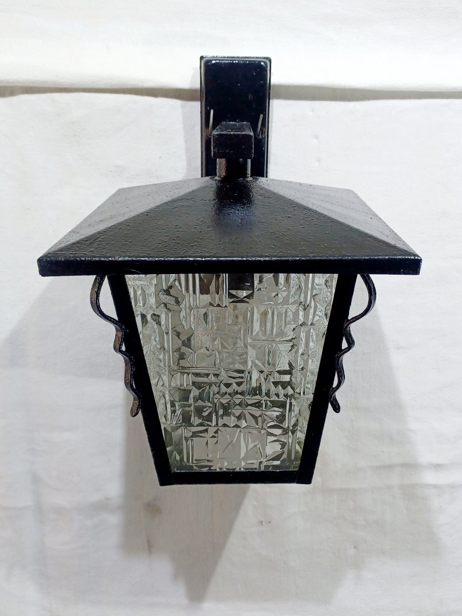 Lanterne 1 lumière fer forgé-photo-4