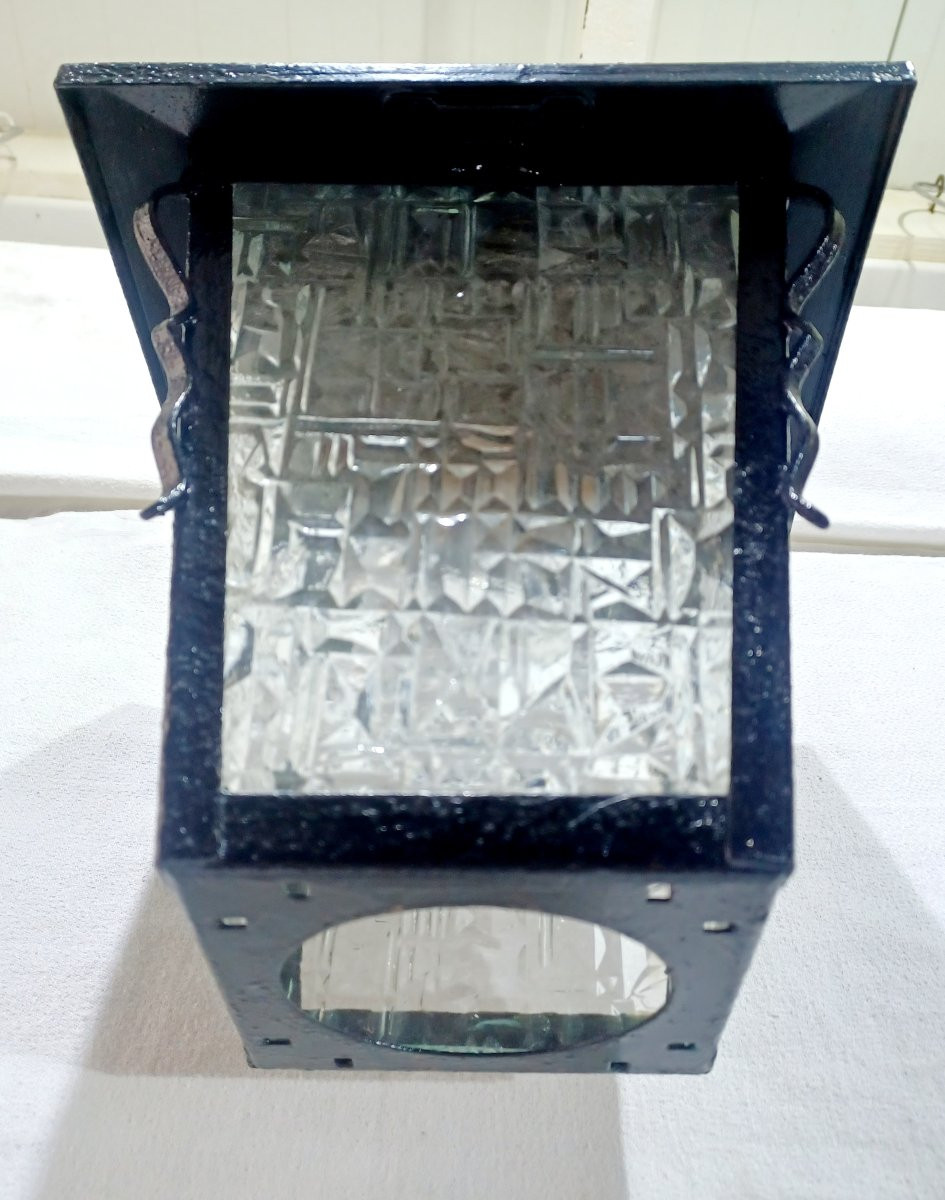 Lanterne 1 lumière fer forgé-photo-3