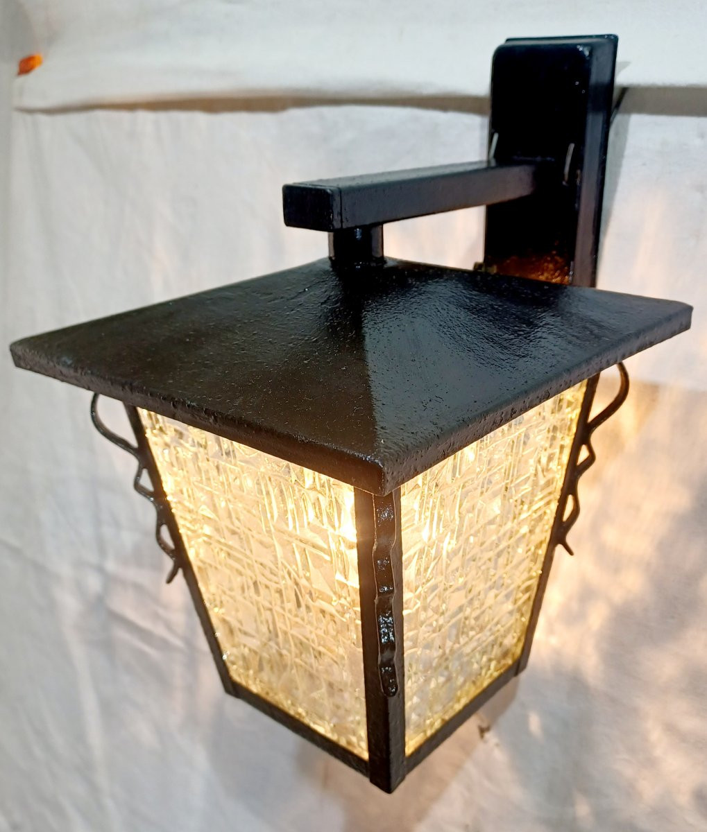 Lanterne 1 lumière fer forgé-photo-5