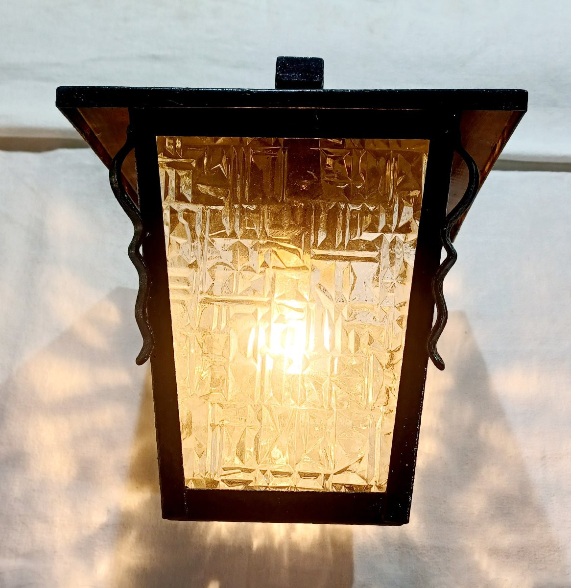 Lanterne 1 lumière fer forgé-photo-6