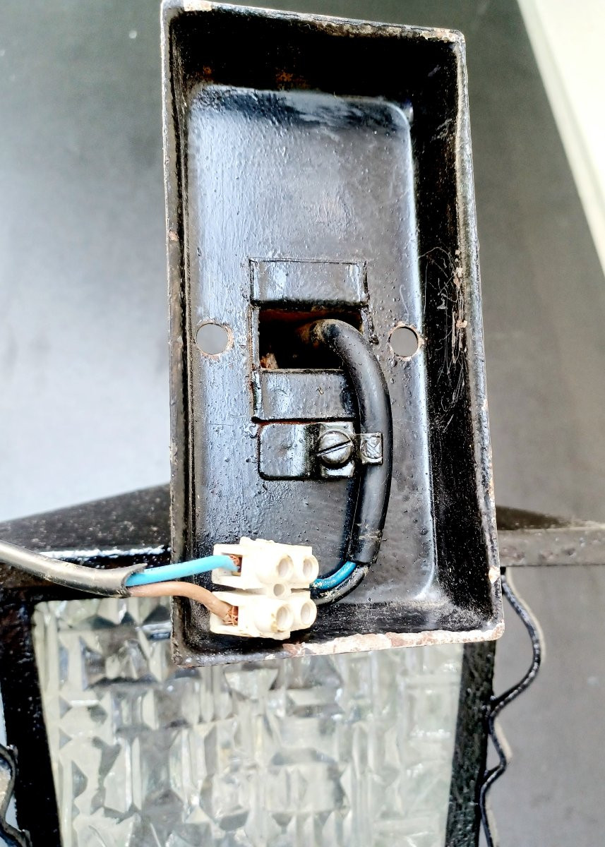 Lanterne 1 lumière fer forgé-photo-8