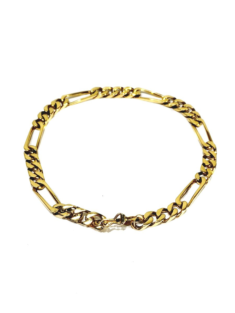 Rose Gold Figaro Mesh Bracelet -photo-4