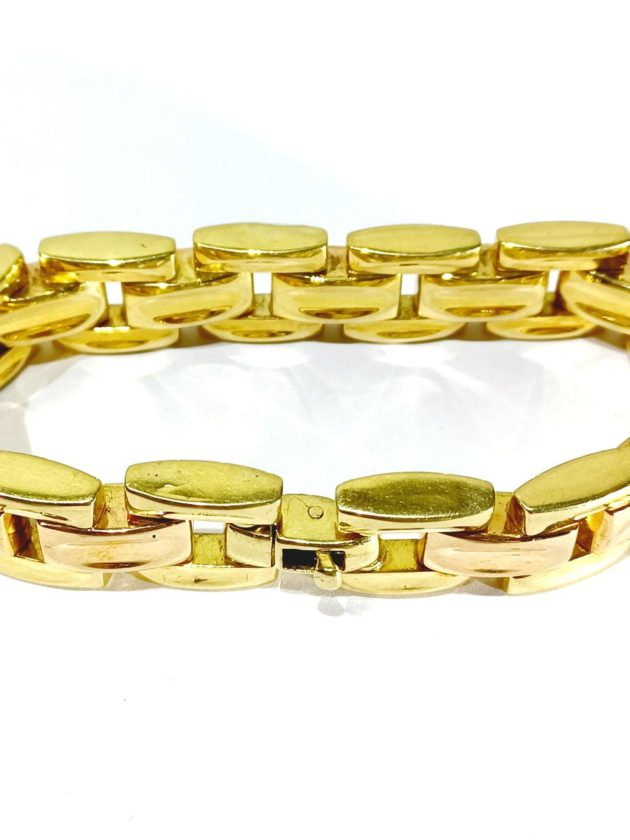 Bracelet En Or Rose Et Jaune-photo-5