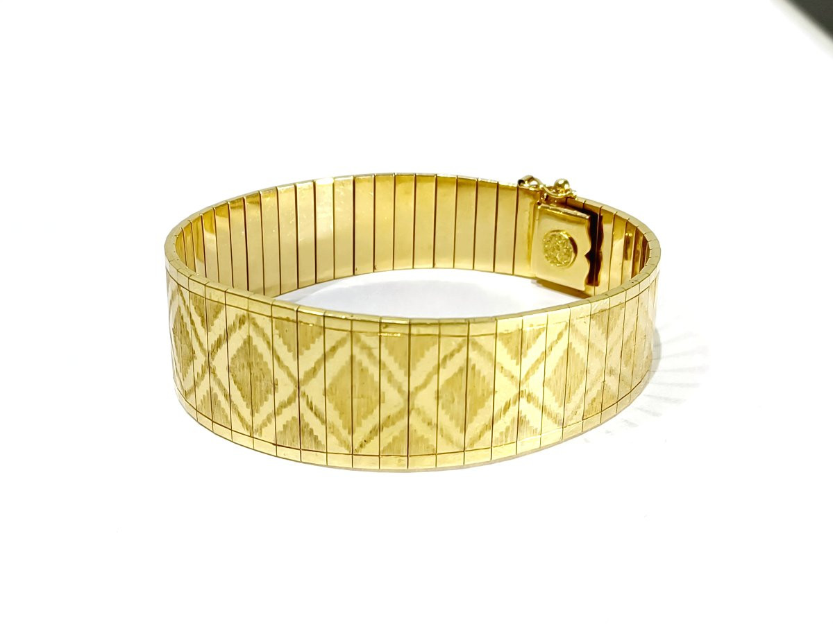 Bracelet Articulé En Or 1970-photo-2