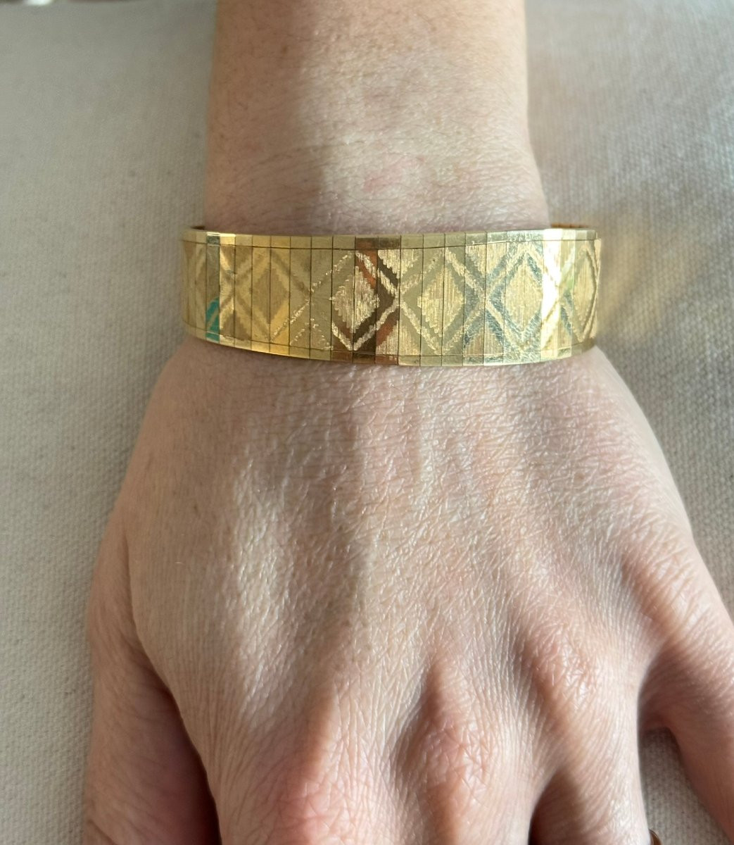 Bracelet Articulé En Or 1970-photo-7