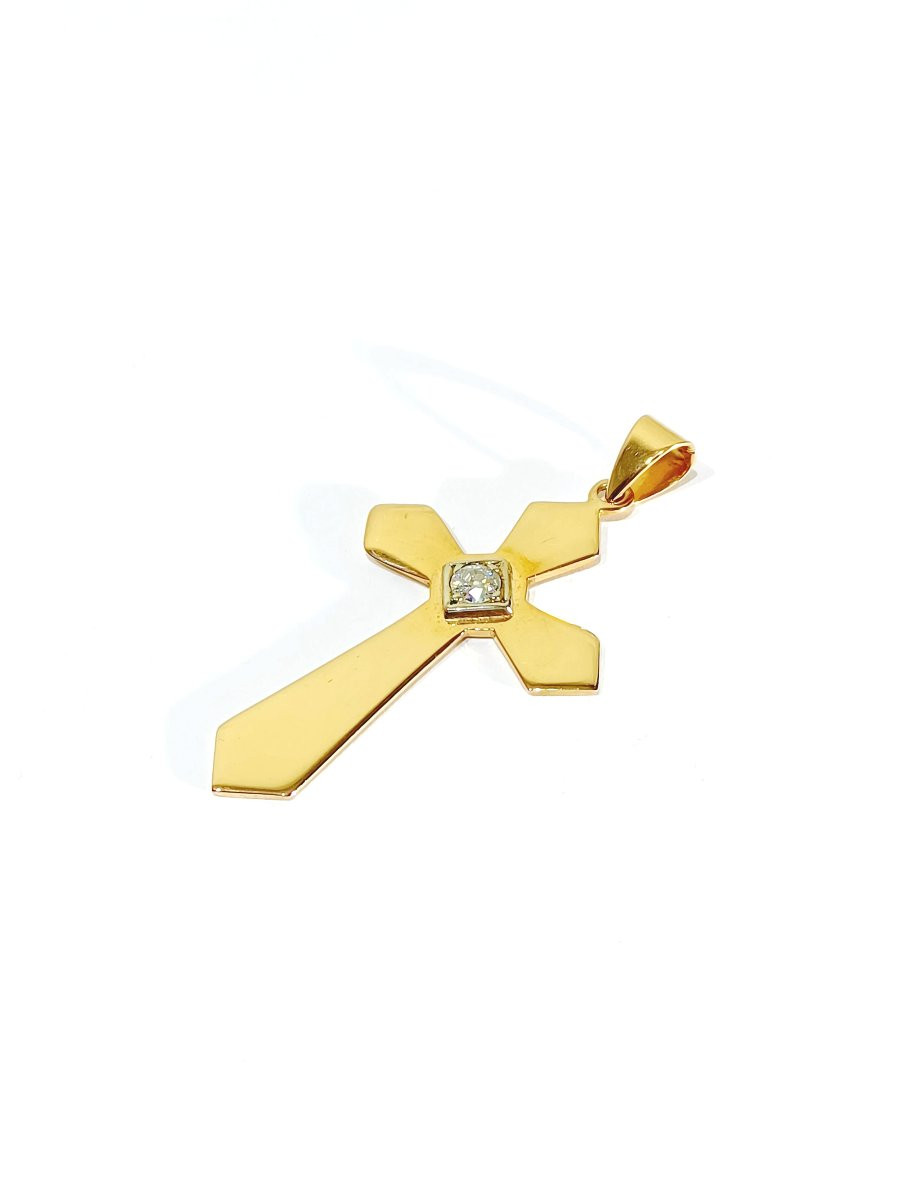 Rose Gold And Diamond Cross -photo-2