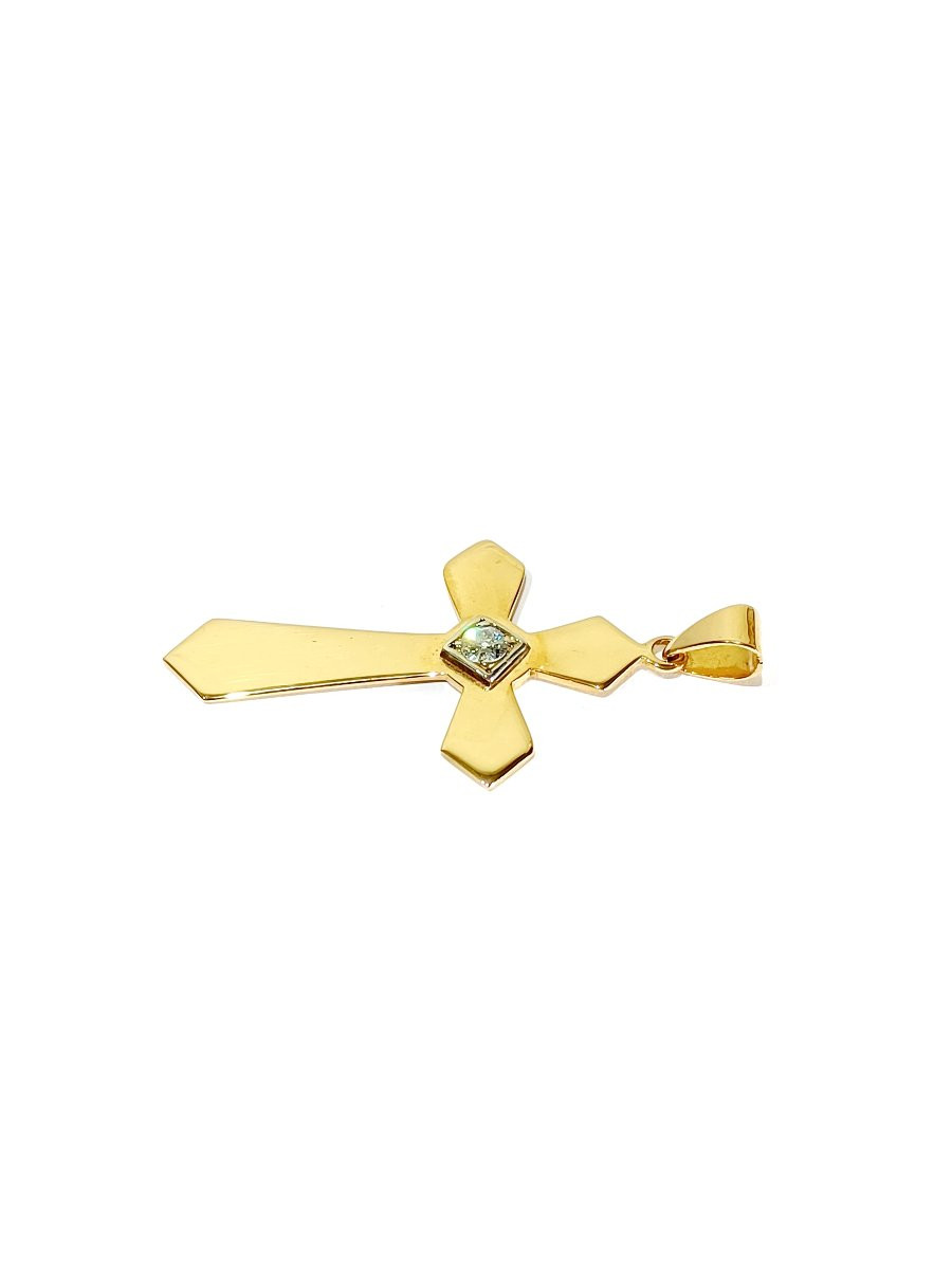 Rose Gold And Diamond Cross -photo-3
