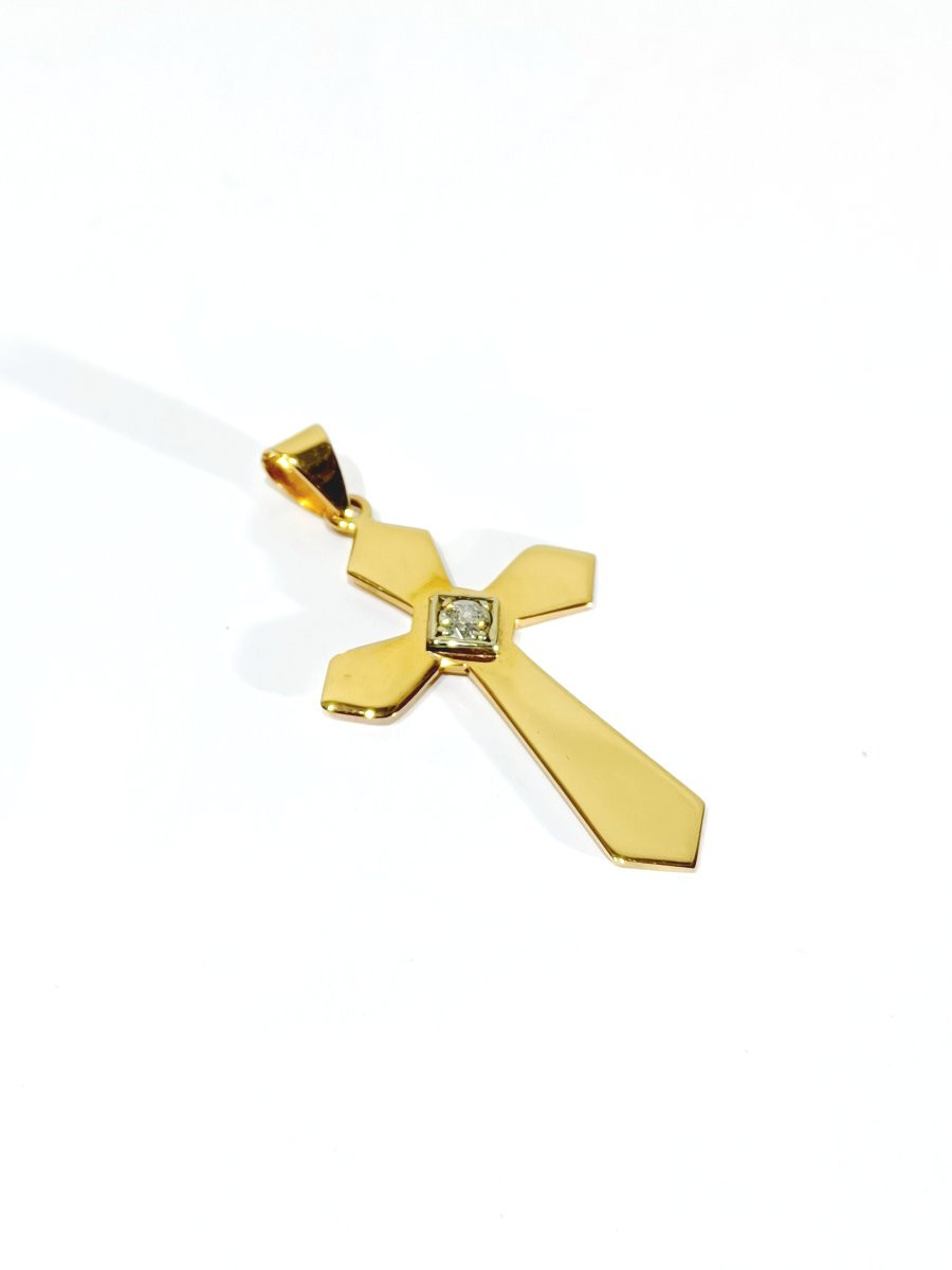 Rose Gold And Diamond Cross -photo-2