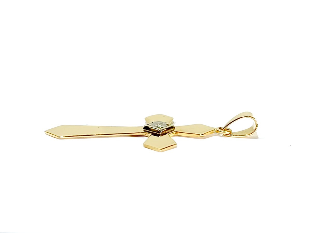 Rose Gold And Diamond Cross -photo-3