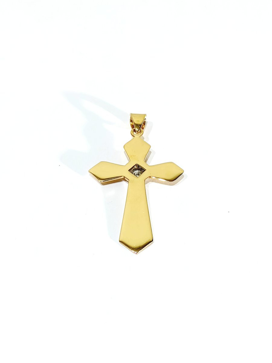 Rose Gold And Diamond Cross -photo-4