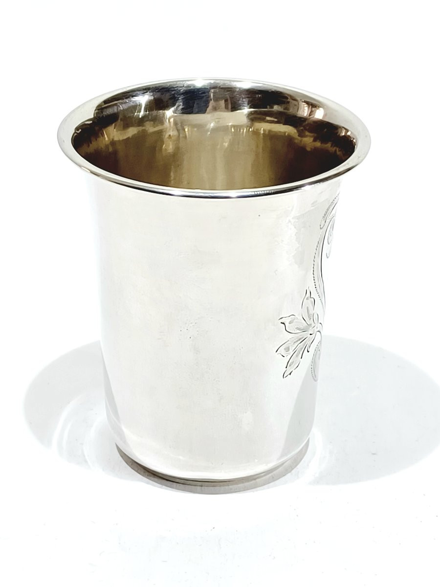 Timbale en argent travail allemand-photo-3