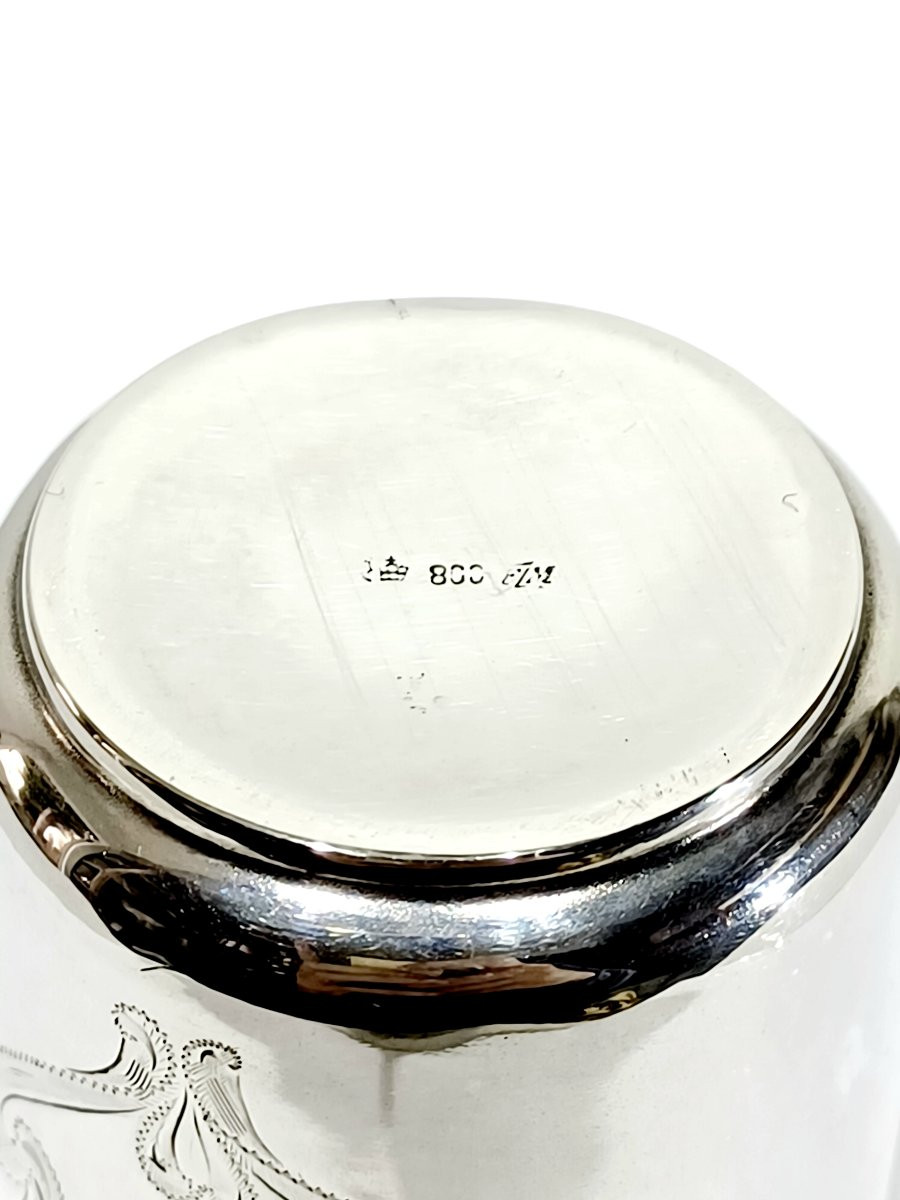 Timbale en argent travail allemand-photo-4
