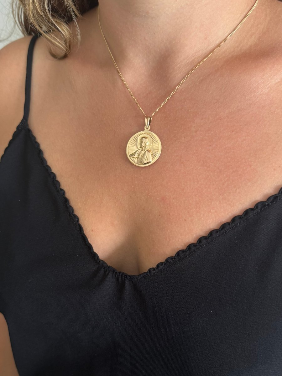 Double Sided Rose Gold Scapular Medal-photo-3