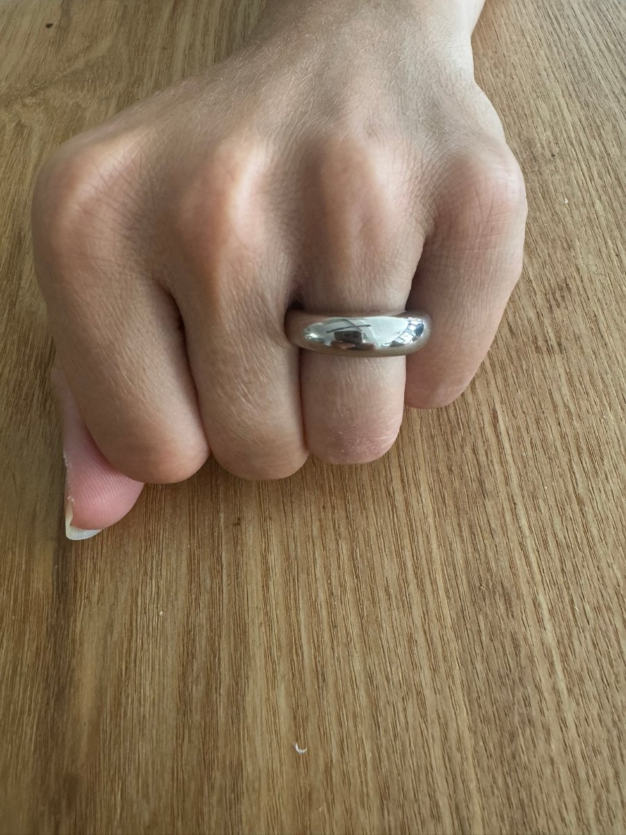 Chaumet – Bague jonc en or gris-photo-4