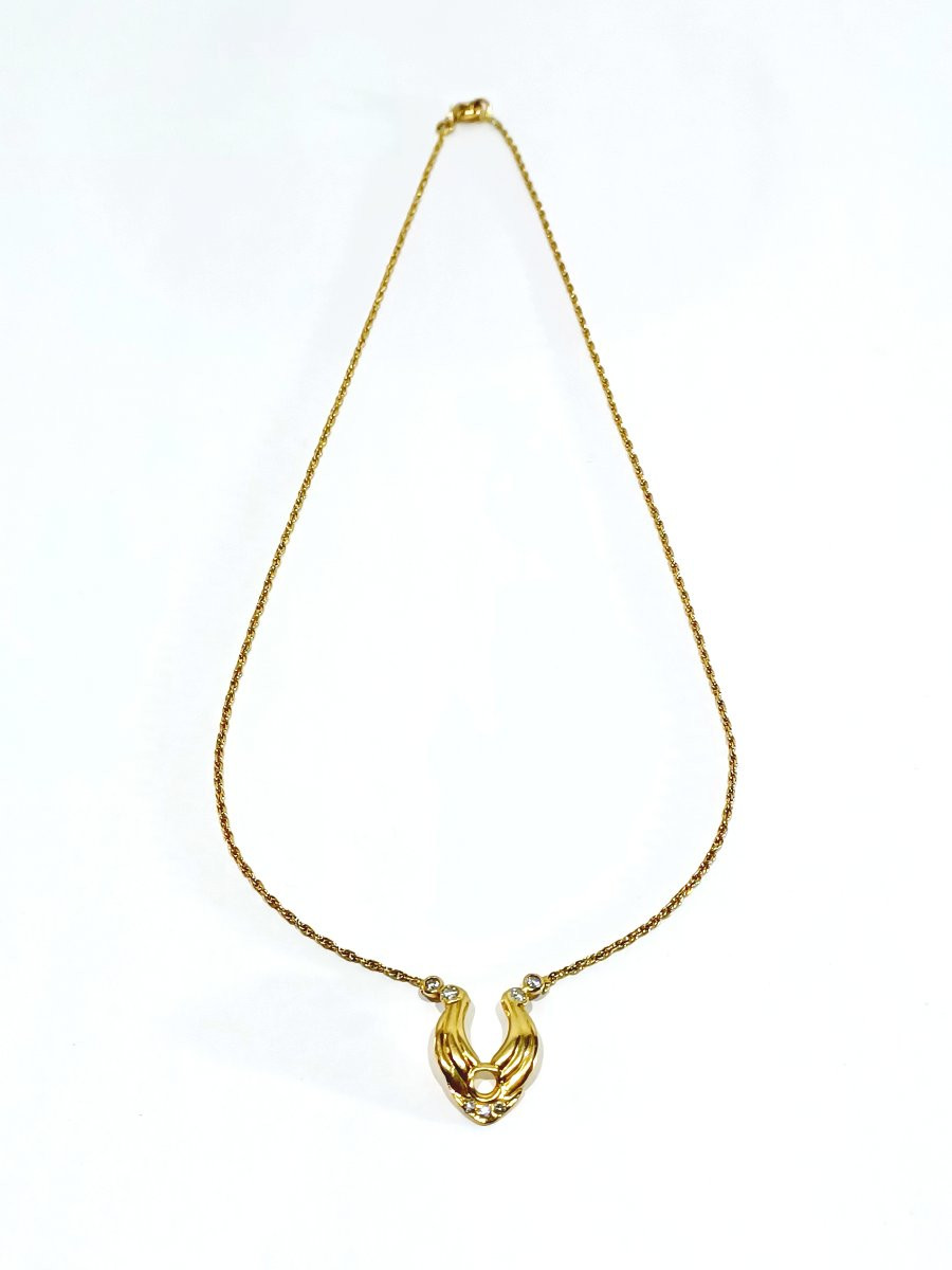 Gold And Diamond Necklace-photo-2