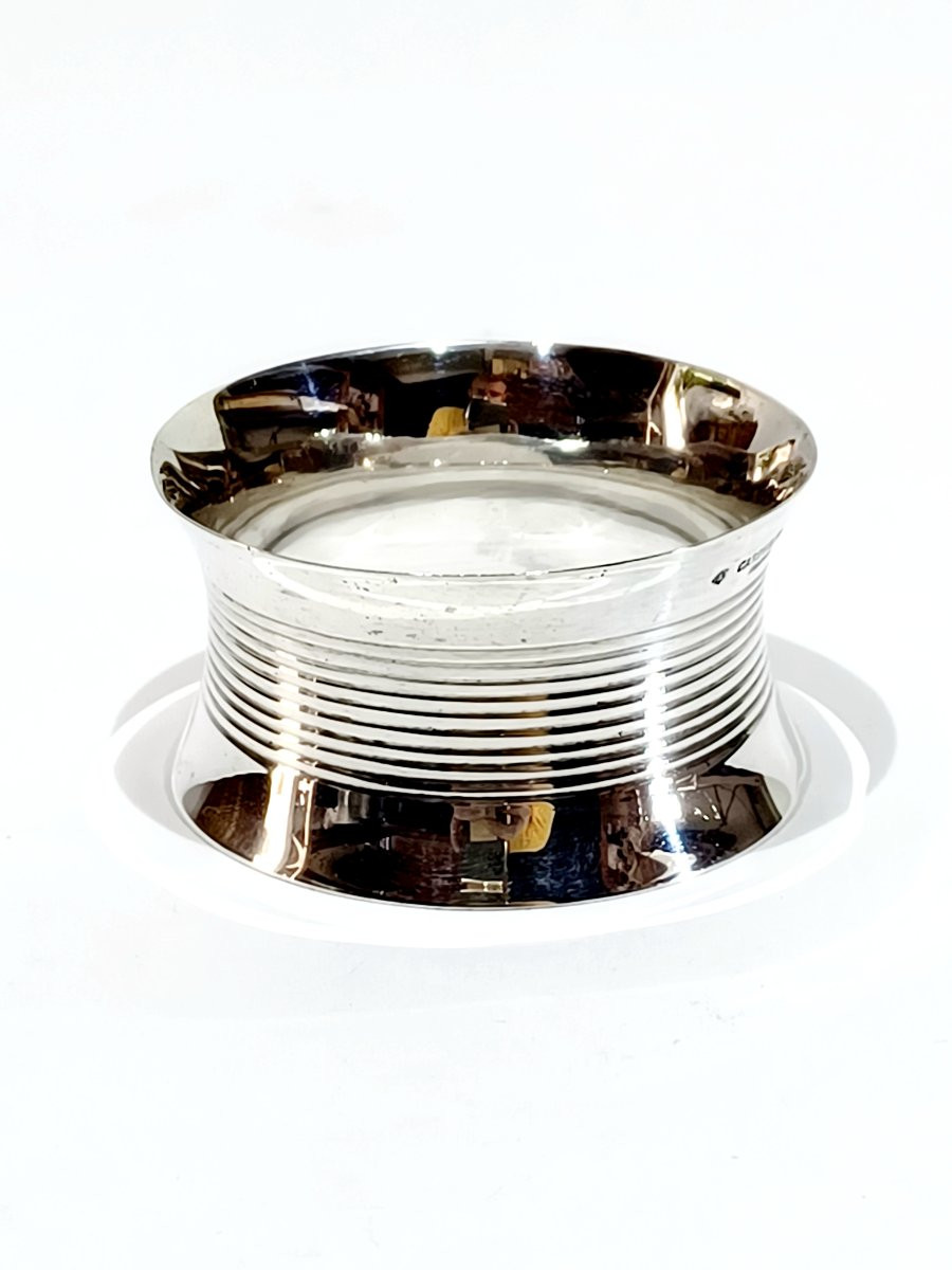 Cardeilhac - Rond de serviette en argent à stries-photo-1