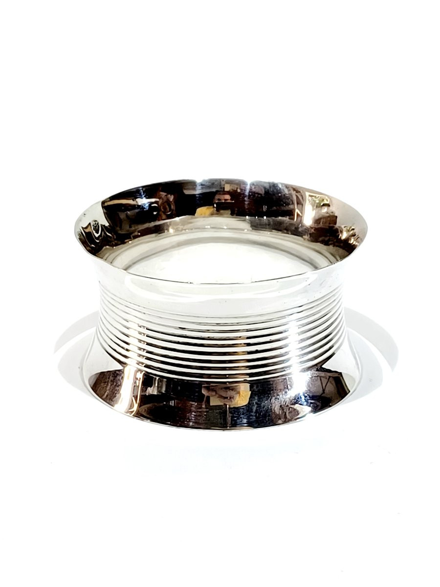 Cardeilhac - Rond de serviette en argent à stries-photo-3