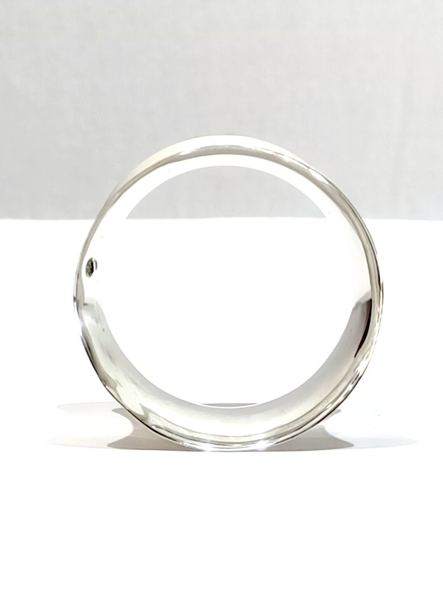 Cardeilhac - Rond de serviette en argent à stries-photo-4