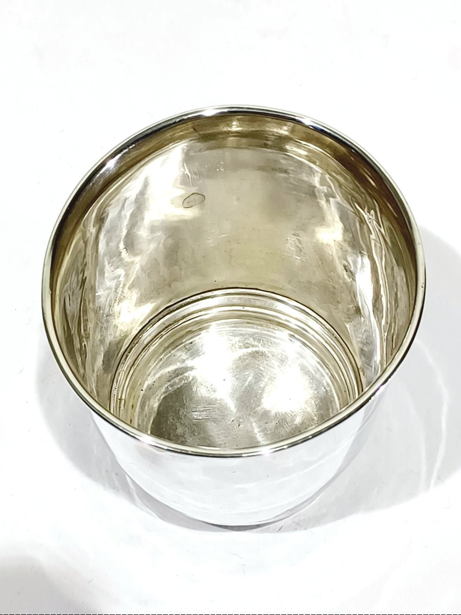 Ernest Prost - Timbale en argent lisse-photo-2