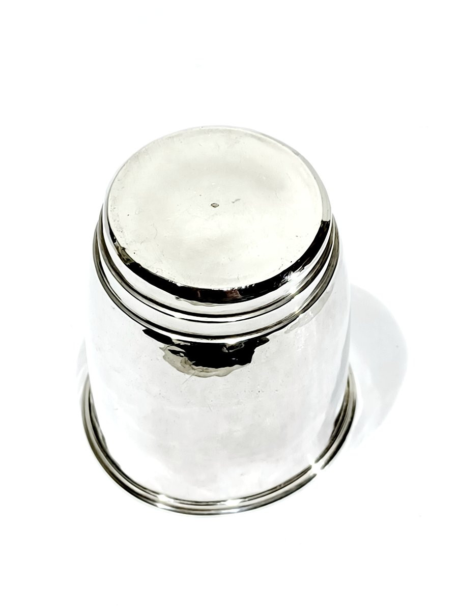 Ernest Prost - Timbale en argent lisse-photo-4
