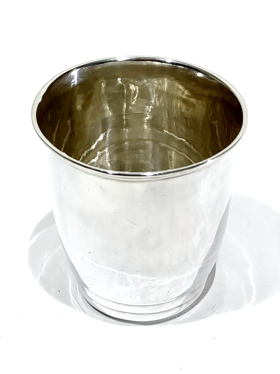 Ernest Prost - Timbale en argent lisse-photo-1