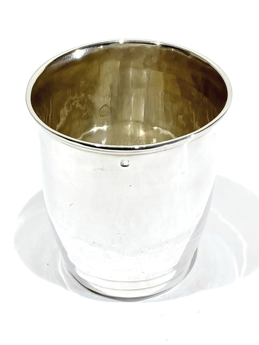 Ernest Prost - Timbale en argent lisse