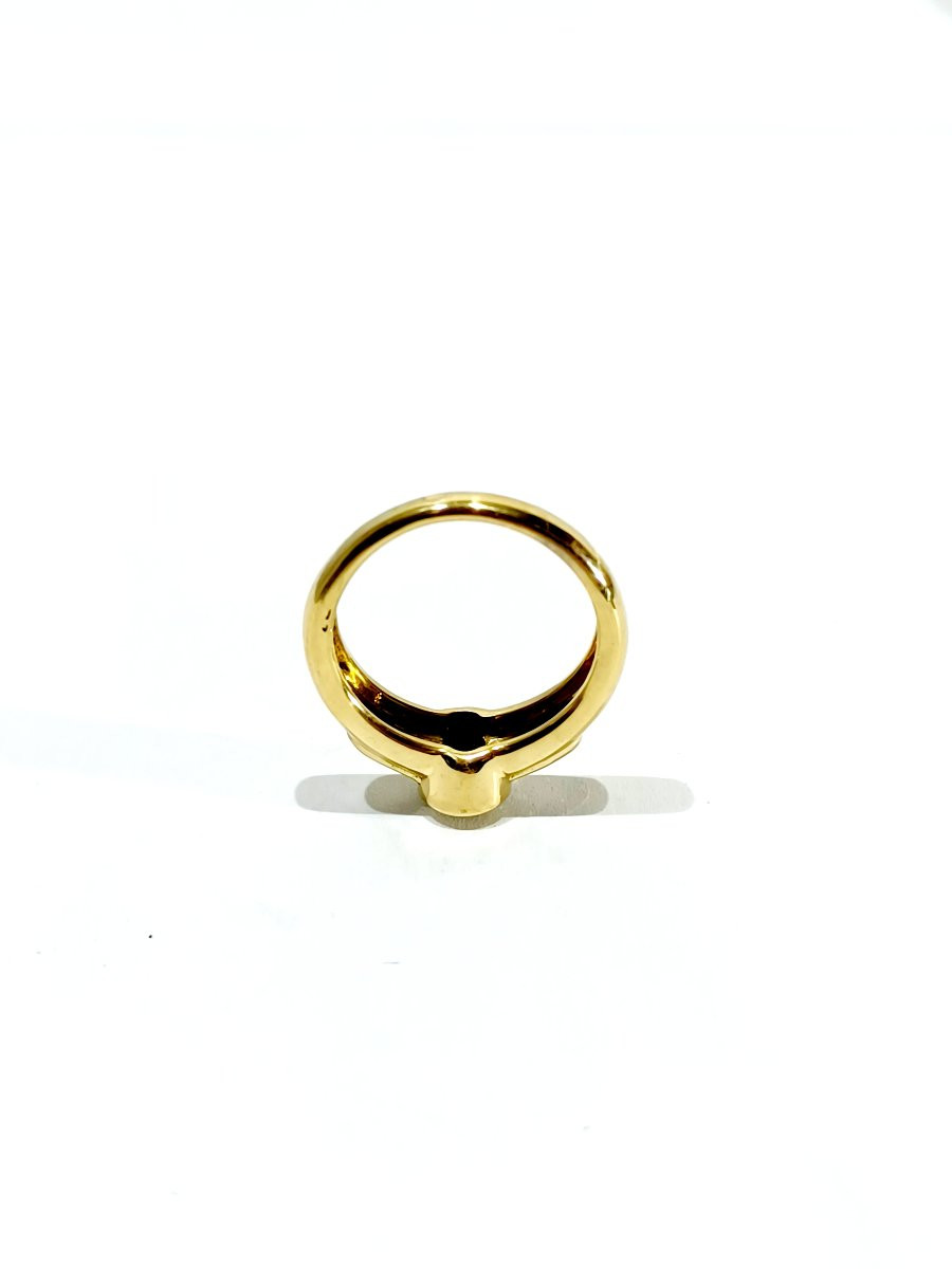 Emerald And Diamond Gold Ring-photo-6