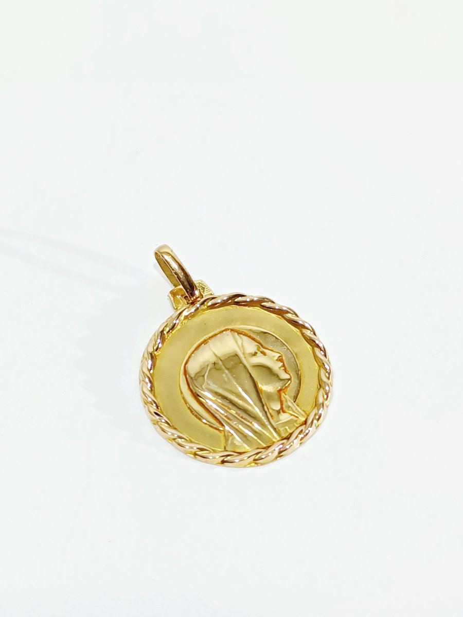 Médaille Vierge en or rose-photo-2