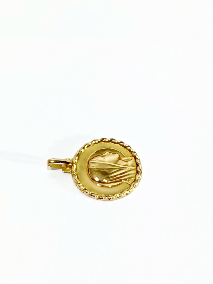 Médaille Vierge en or rose-photo-3